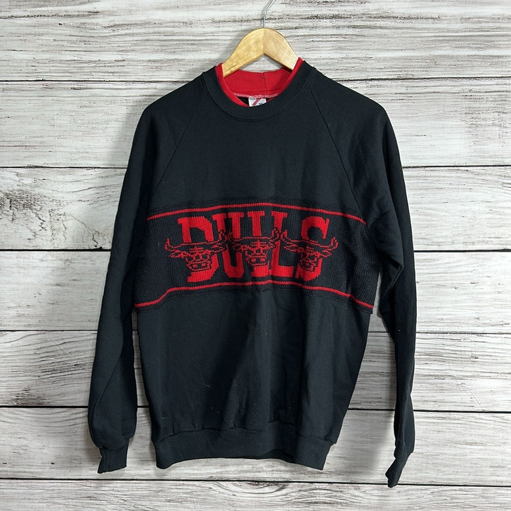 Vintage Chicago Bulls Jerzees Pullover Crewneck Sweater USA Made XL